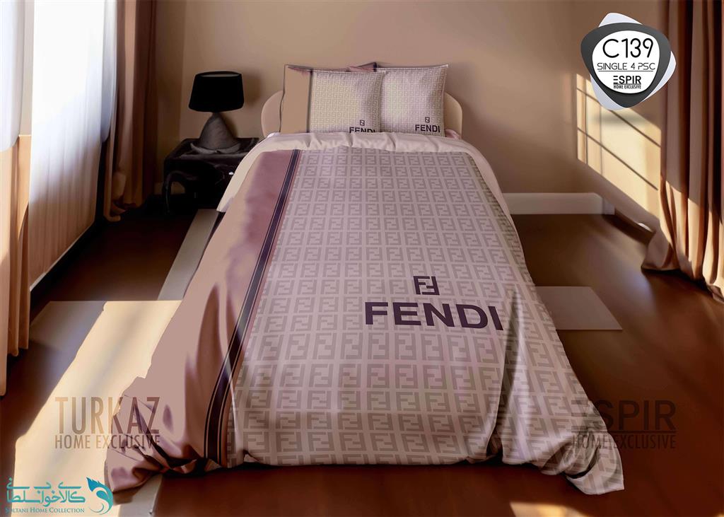 روتختی طرح FENDI یک نفره برند Espir کد C139